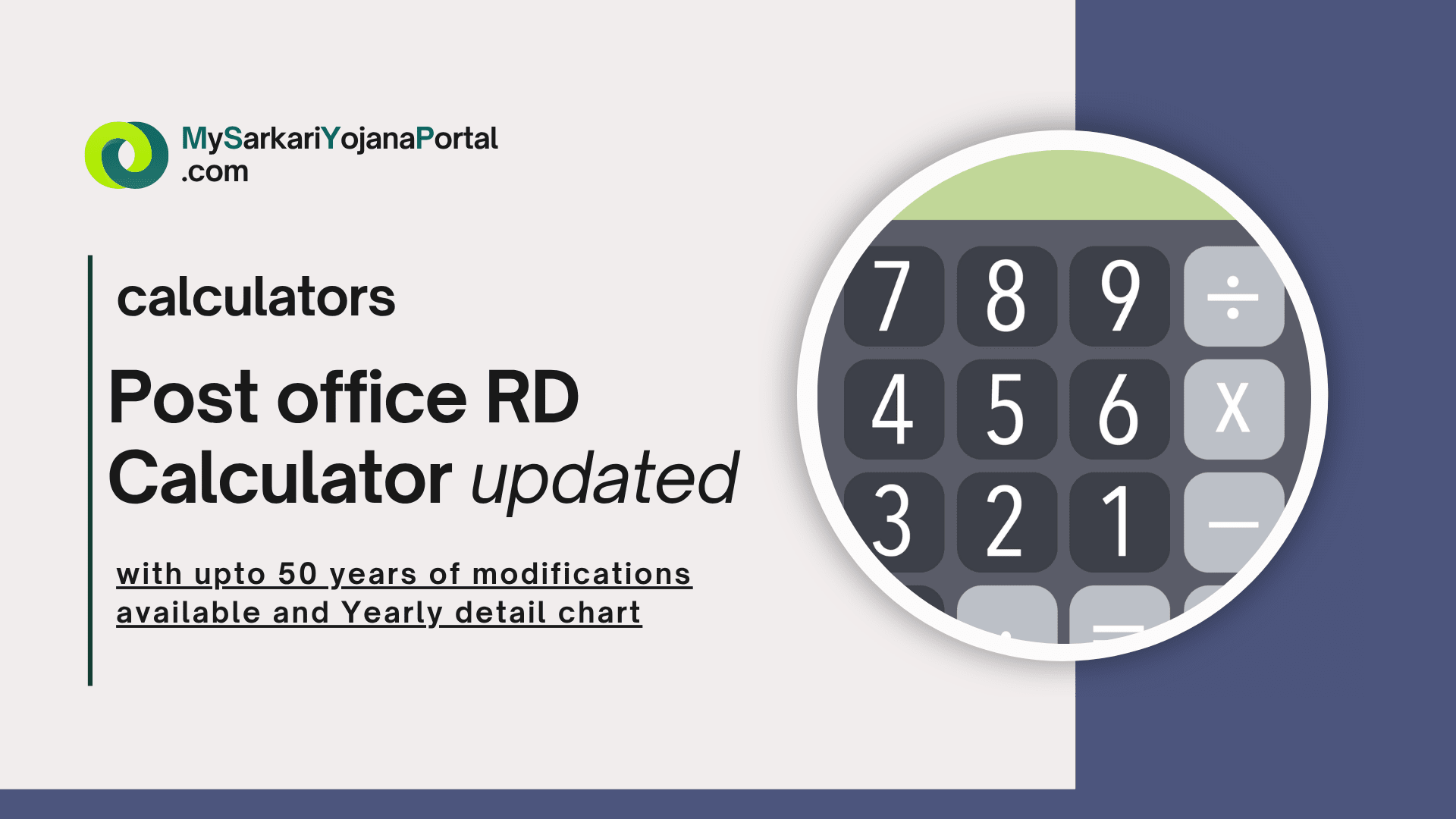 Post office RD Calculator