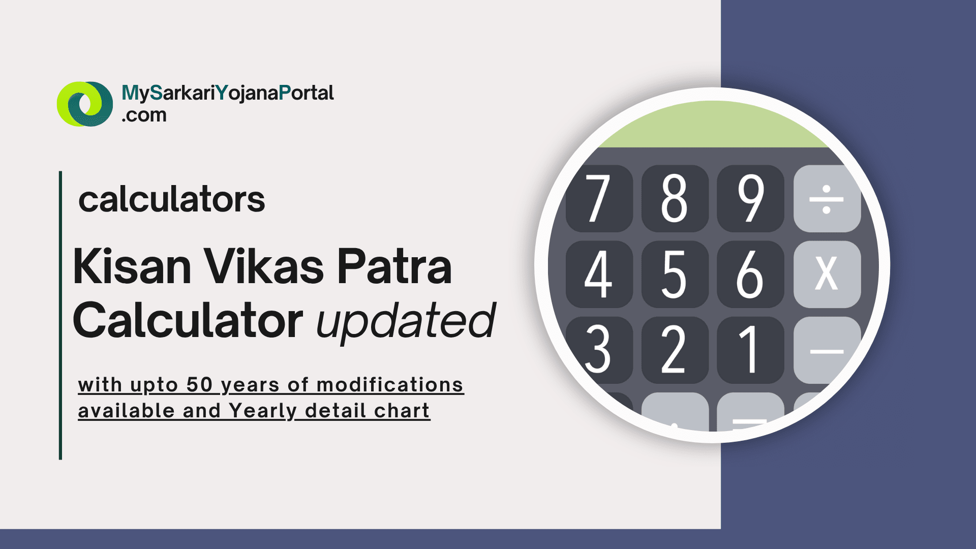 Kisan Vikas Patra Calculator