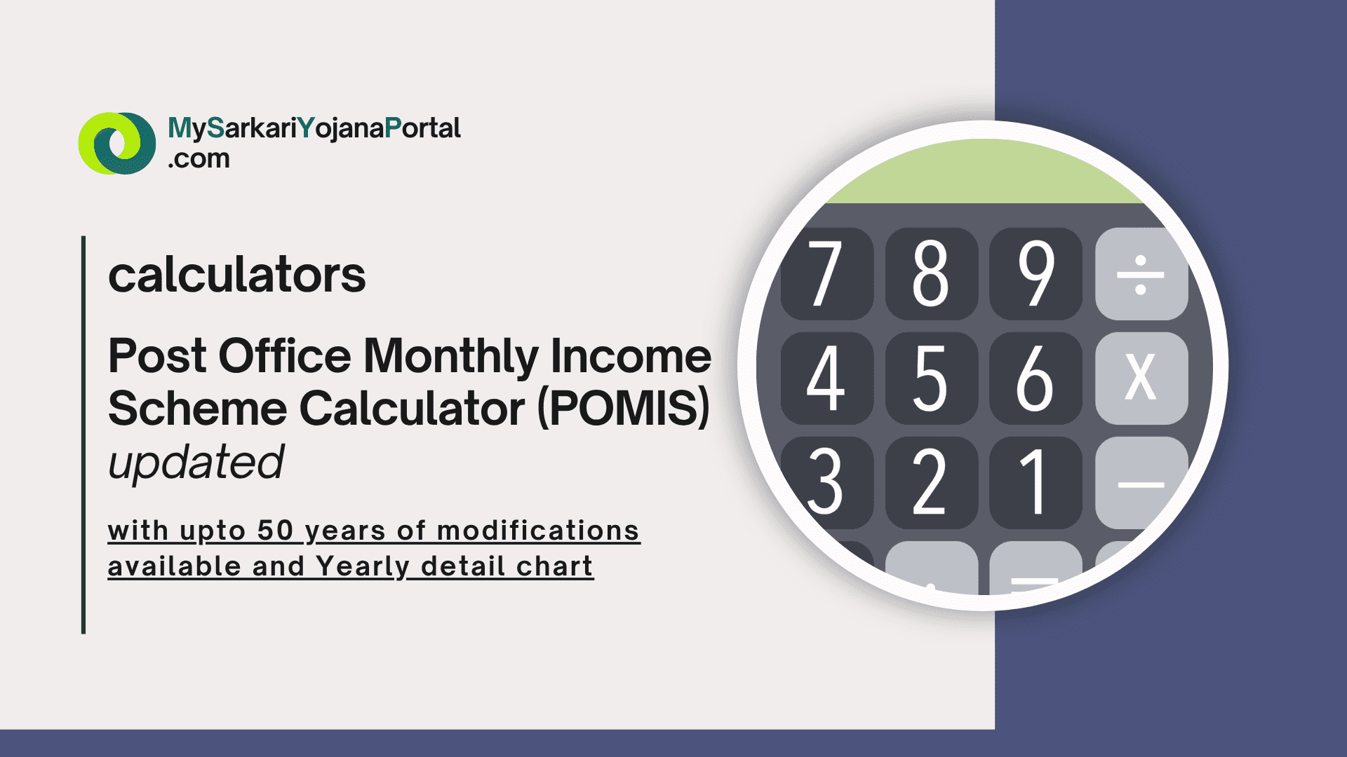 Post Office Monthly Income Scheme Calculator (POMIS)