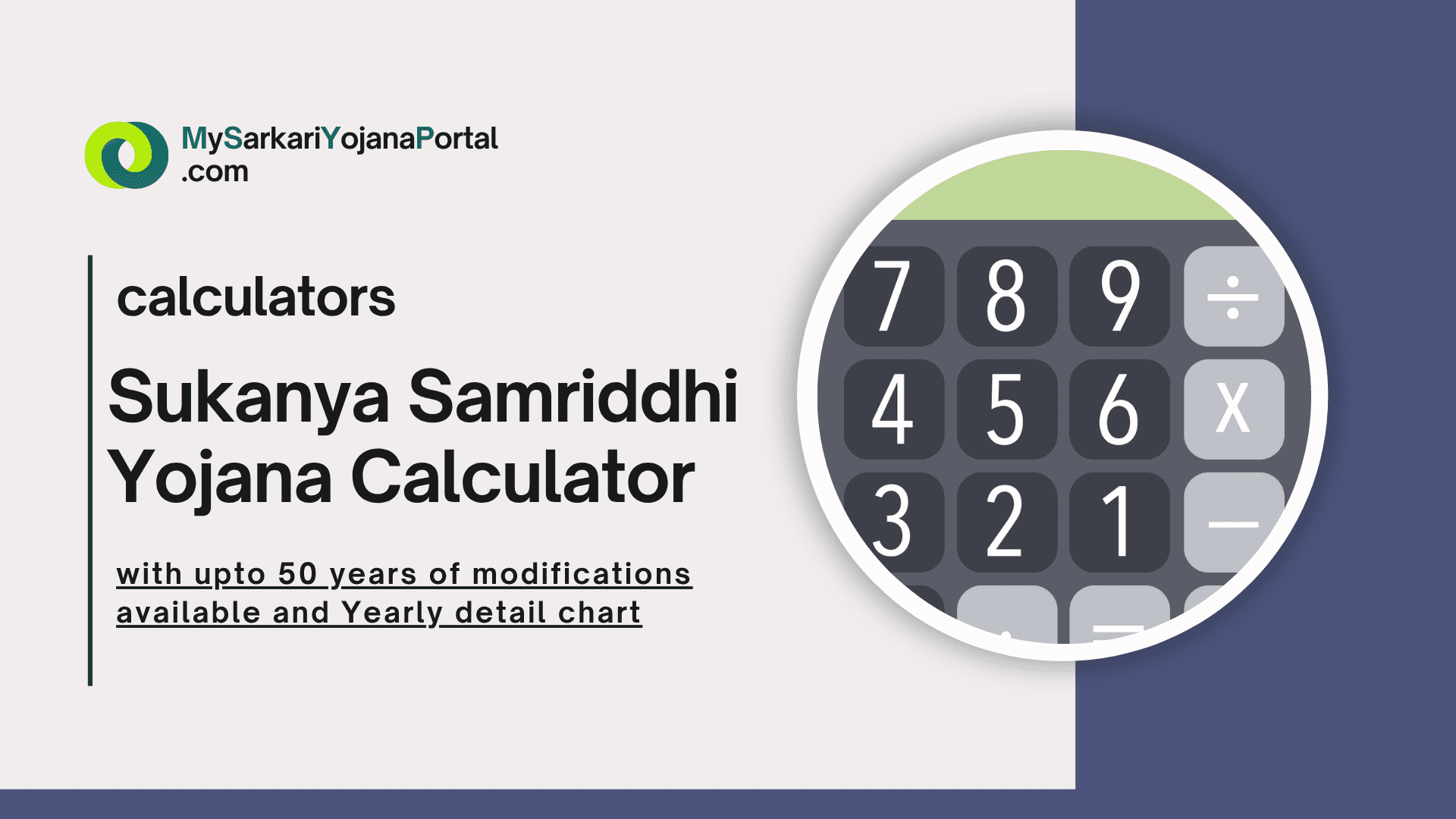 Sukanya Samriddhi Yojana Calculator 2025 (SSY) Comprehensive