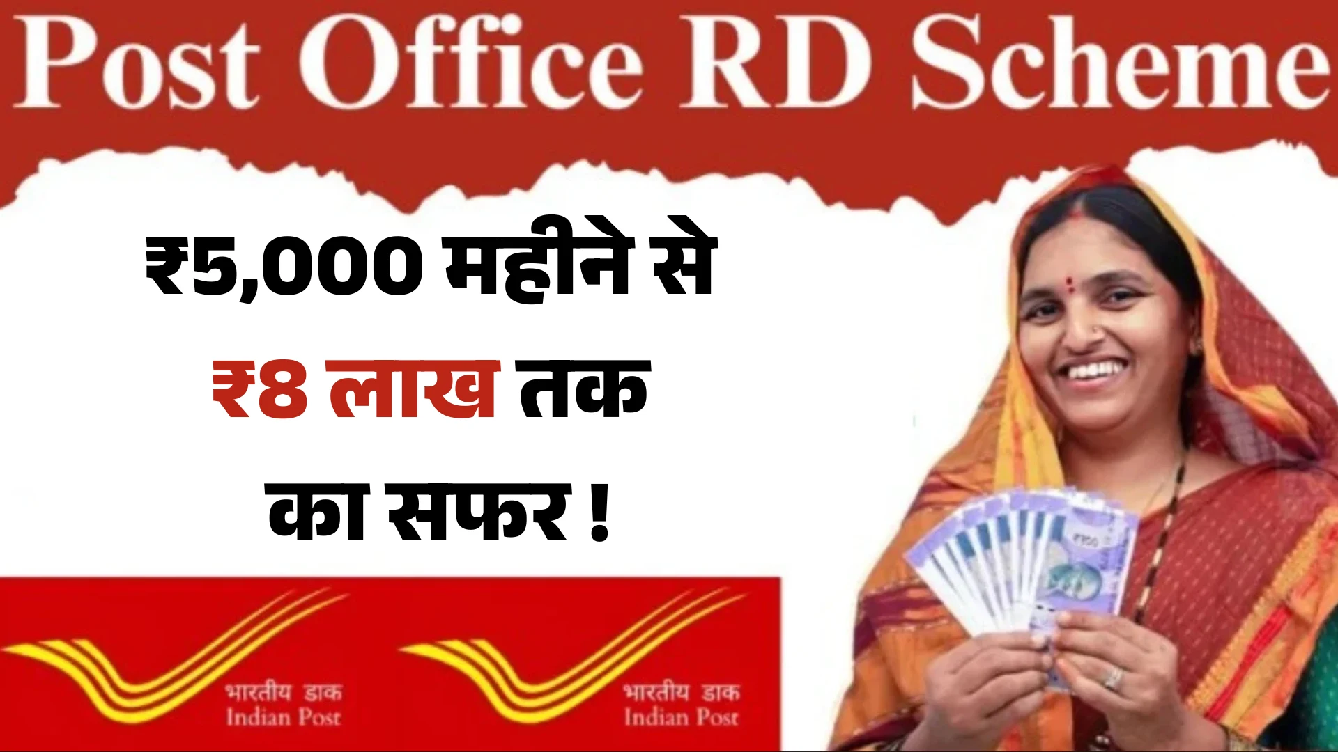 पोस्ट ऑफिस RD स्कीम: ₹5,000 महीने से ₹8 लाख तक का सफर !